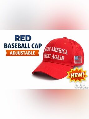 Make America Great Again Hat Red Baseball Cap Adjustable USA Flag New